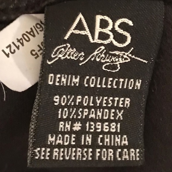 ABS Allen Schwartz size  30 black pants textured leather like pants - Picture 14 of 16